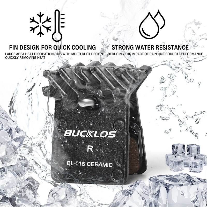 BUCKLOS pastillas de freno de cerámica para bicicleta, pastillas de disco de freno hidráulico para bicicleta de montaña y carretera, accesorios de freno Shimano