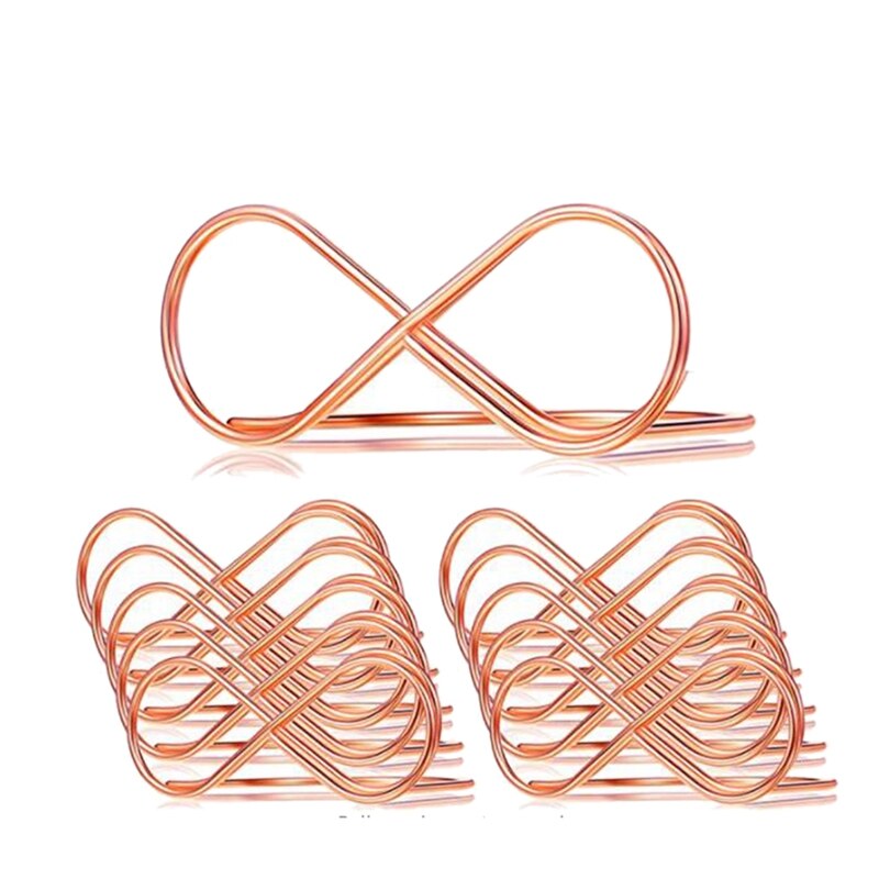 Soporte para mesa de 20 piezas, soporte para Número de mesa, con forma de lazo, de Metal: Rose Gold