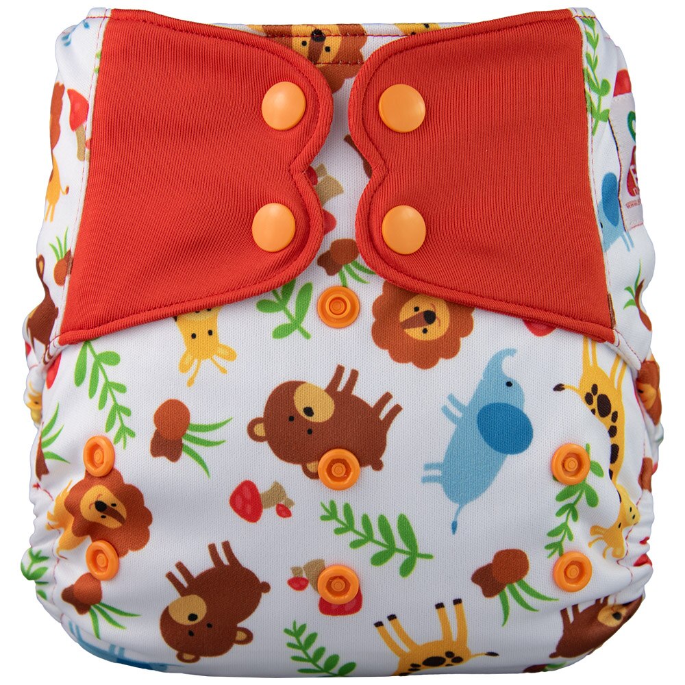 Snäppblöjskydd - vattentätt tvättbar återanvändbar 3-15kg bambu mikrofiberinsatser tyg babyblöja pojke flicka barn
