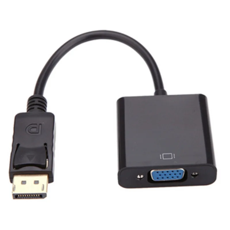 Displayport skjermport dp til vga adapterkabel hann til kvinnelig omformer for pc datamaskin laptop hdtv monitor projektor