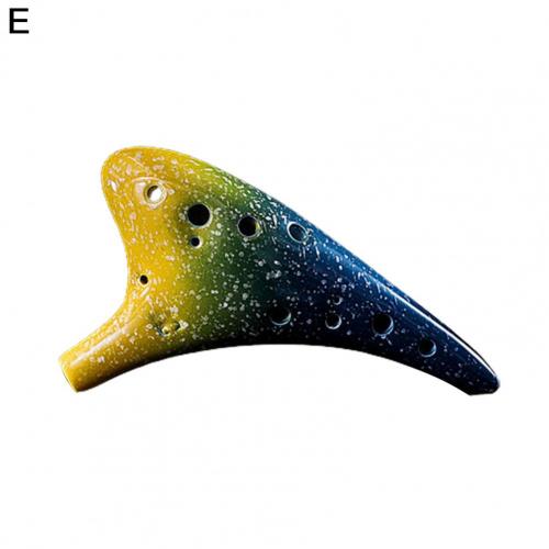 Alto C Ocarina 12 Gat Muzikale Collectie Keramische Tenor Ocarina Fluit Instrument Voor Beginner: E