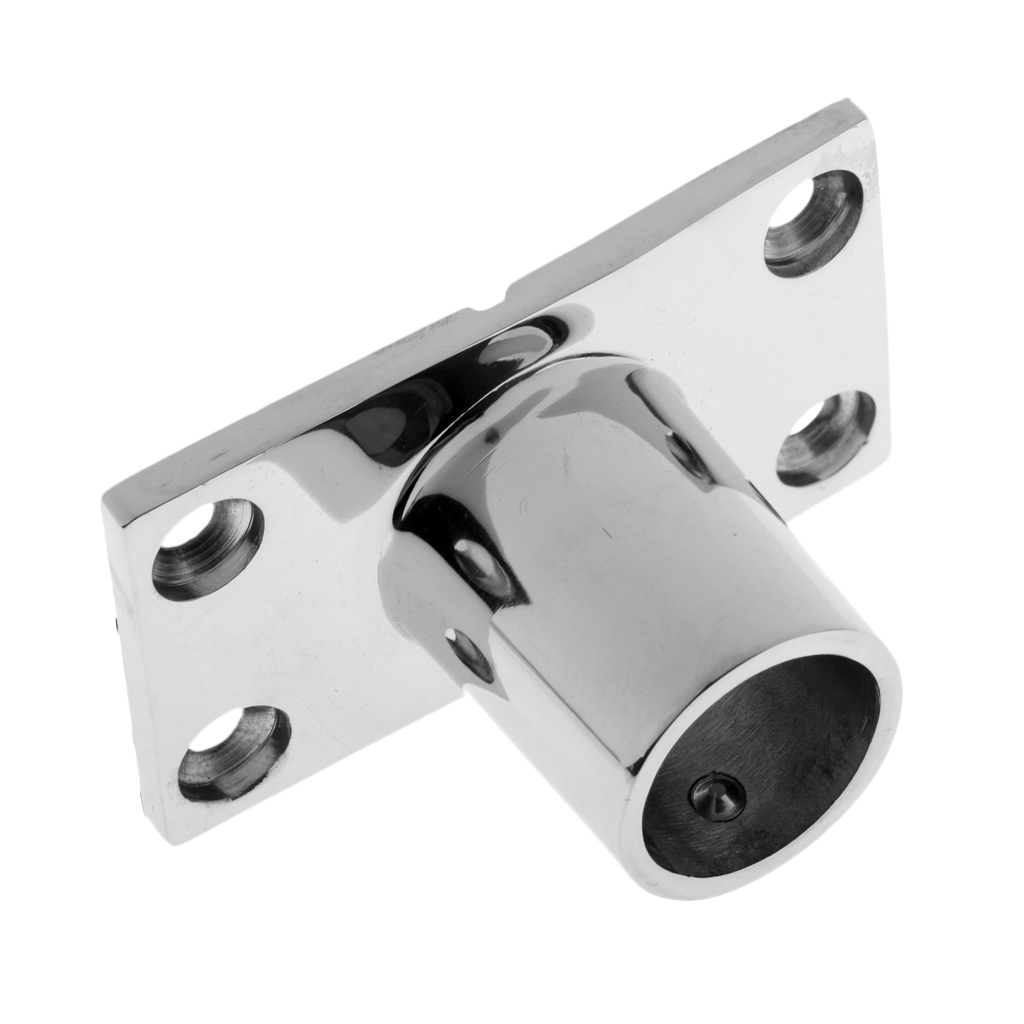 Raccord de main courante de pont de bateau en acier inoxydable, Base rectangulaire à 90 degrés pour Tube de 22mm, 4 pièces
