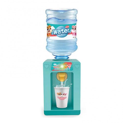 Mini dispensador de agua de simulación con sonido claro para niños, juguete para , fuente para beber, juguete de cocina de dibujos animados: Azul