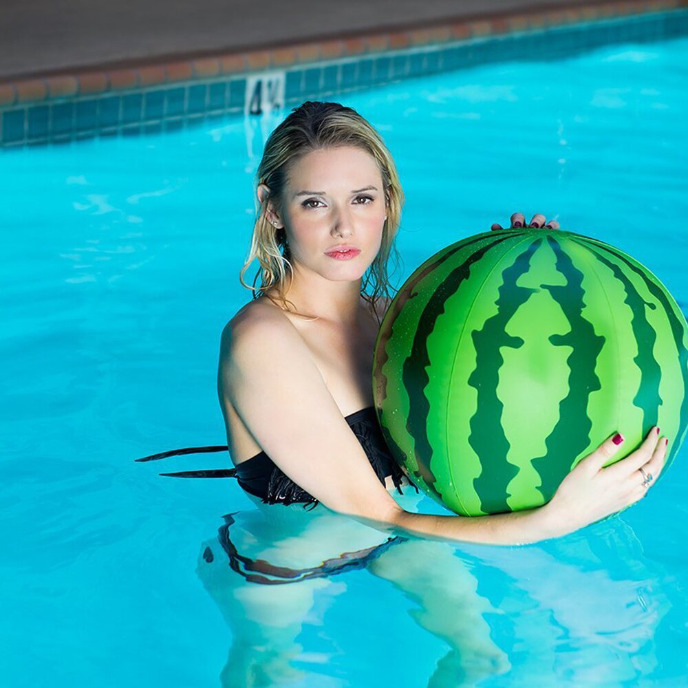 Novedad, 1 Uds., pelota inflable de sandía para playa, pelota de juguete, globo de natación para