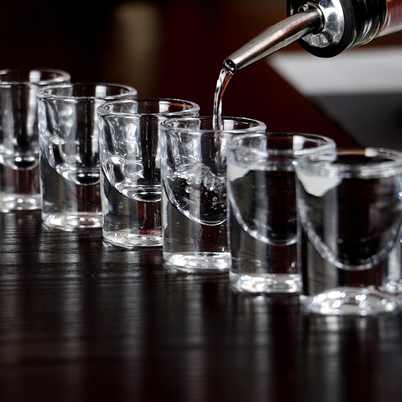 Set of 6pcs lead free glass shot glass liquor glasses set for Christmas vodka,spirits drinks,Chinese Baijiu,whiskey 15ml