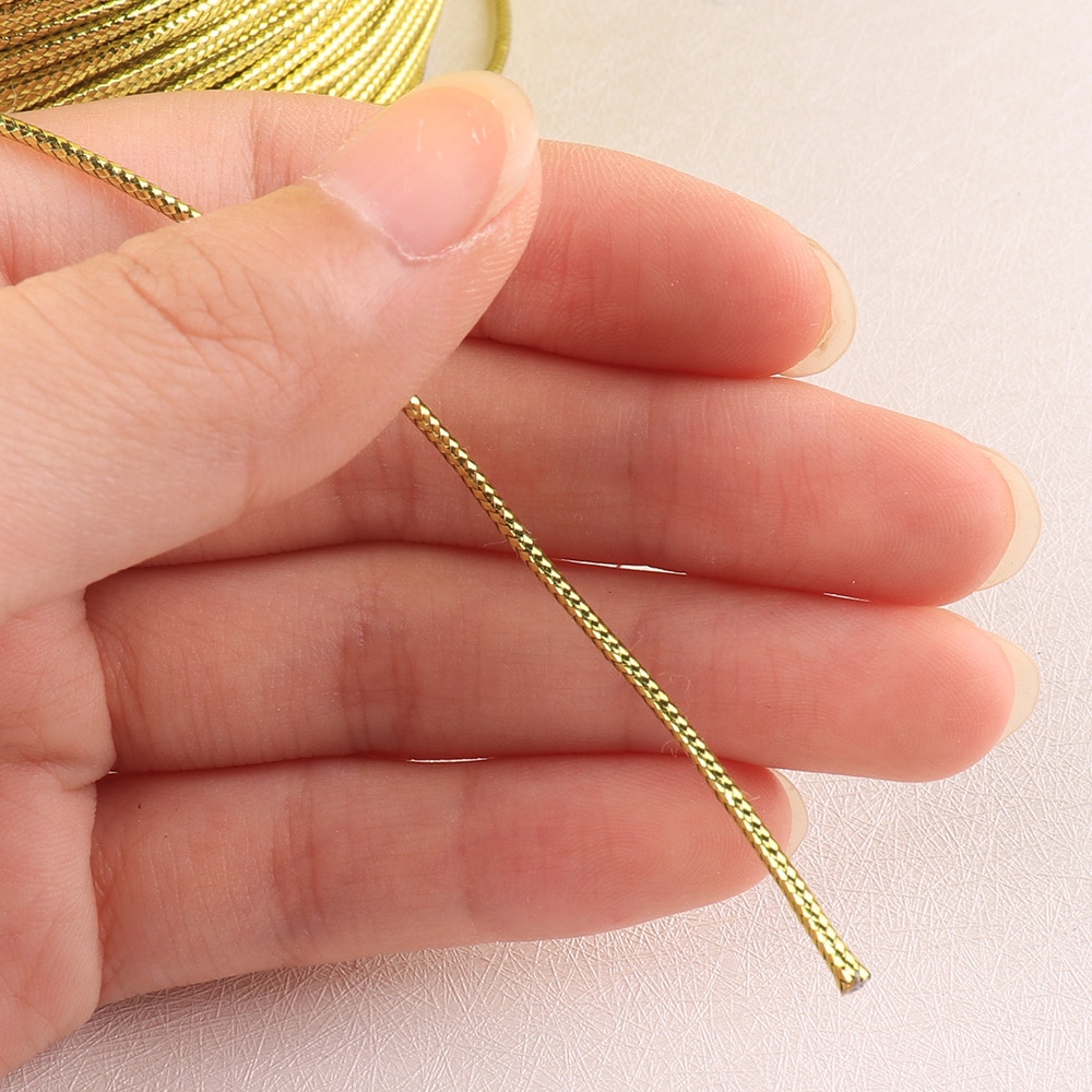 0.8/1/1.5mm Goud Zilver Koord Armband Maken Geen-slip Kleding Decoratie Voor DIY Handwerk tool Hand Kralen Draad