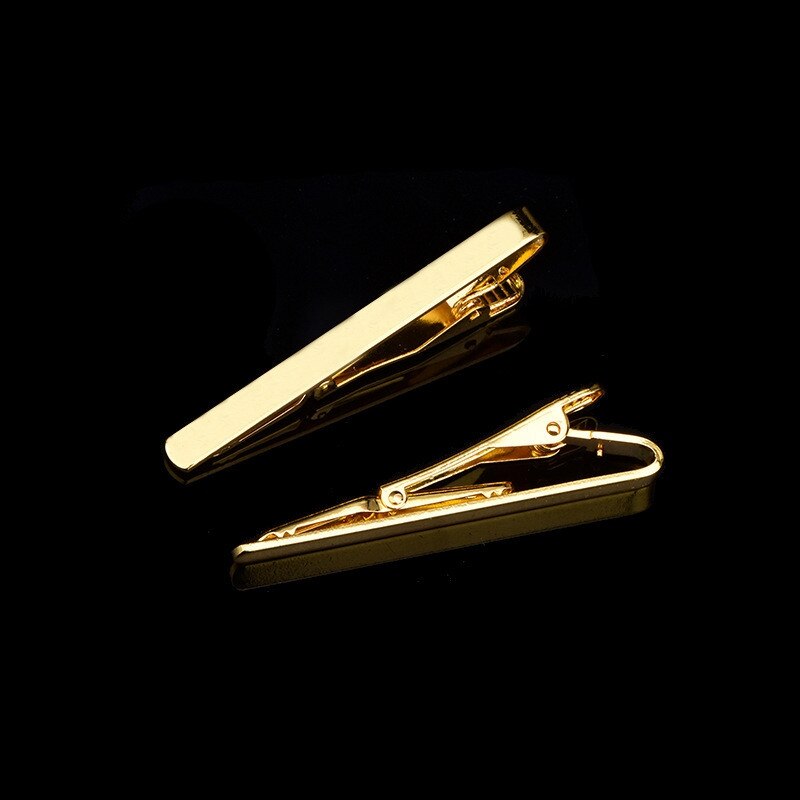 Enkel stil slips klip metal udsøgt praktisk pin lås business bryllup tilbehør high-end til mænd 53mm: Guld