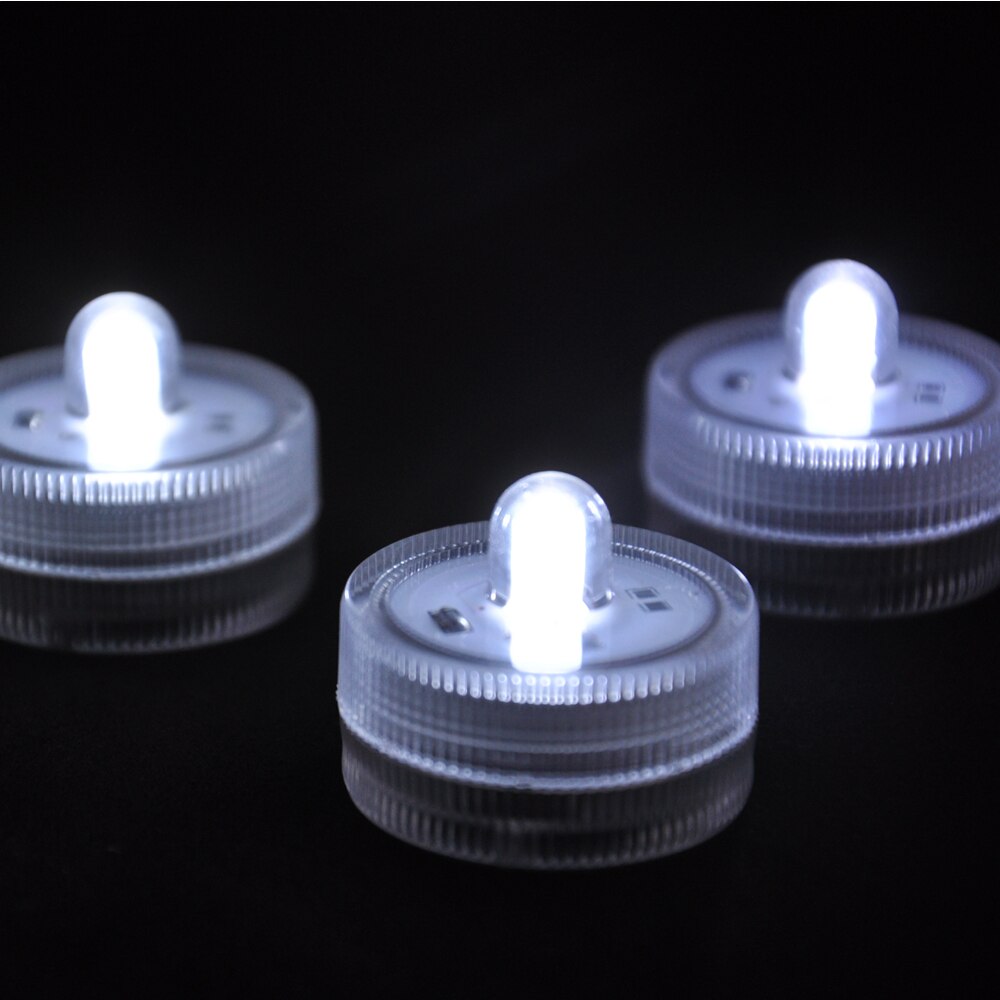 Kitosun 24pcs Waterproof Underwater Battery Powered Submersible LED Tea Lights Candle for Wedding Party Halloween