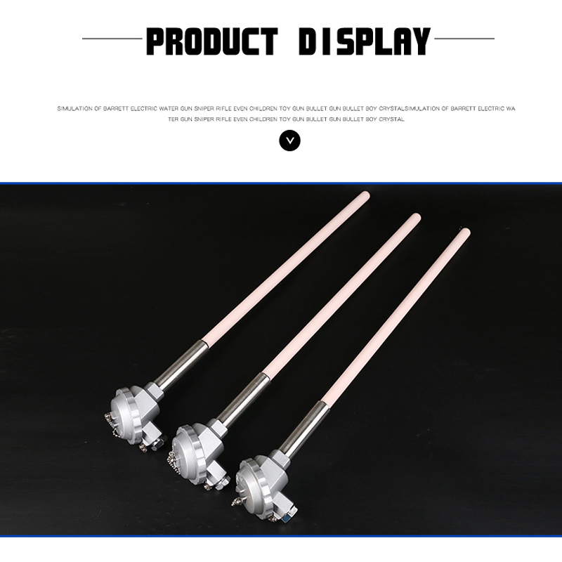 Sensor de temperatura termopar tipo K WRN-132 tubo cerámico de corindón de 300-500mm SUS304 1300 grados para horno de alta temperatura