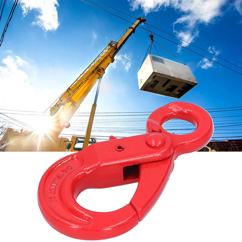Lifting Hooks Self Locking Eye Hooks 1.12T Alloy Steel Slip Safety Hook For Factory Lifting Port Transportation