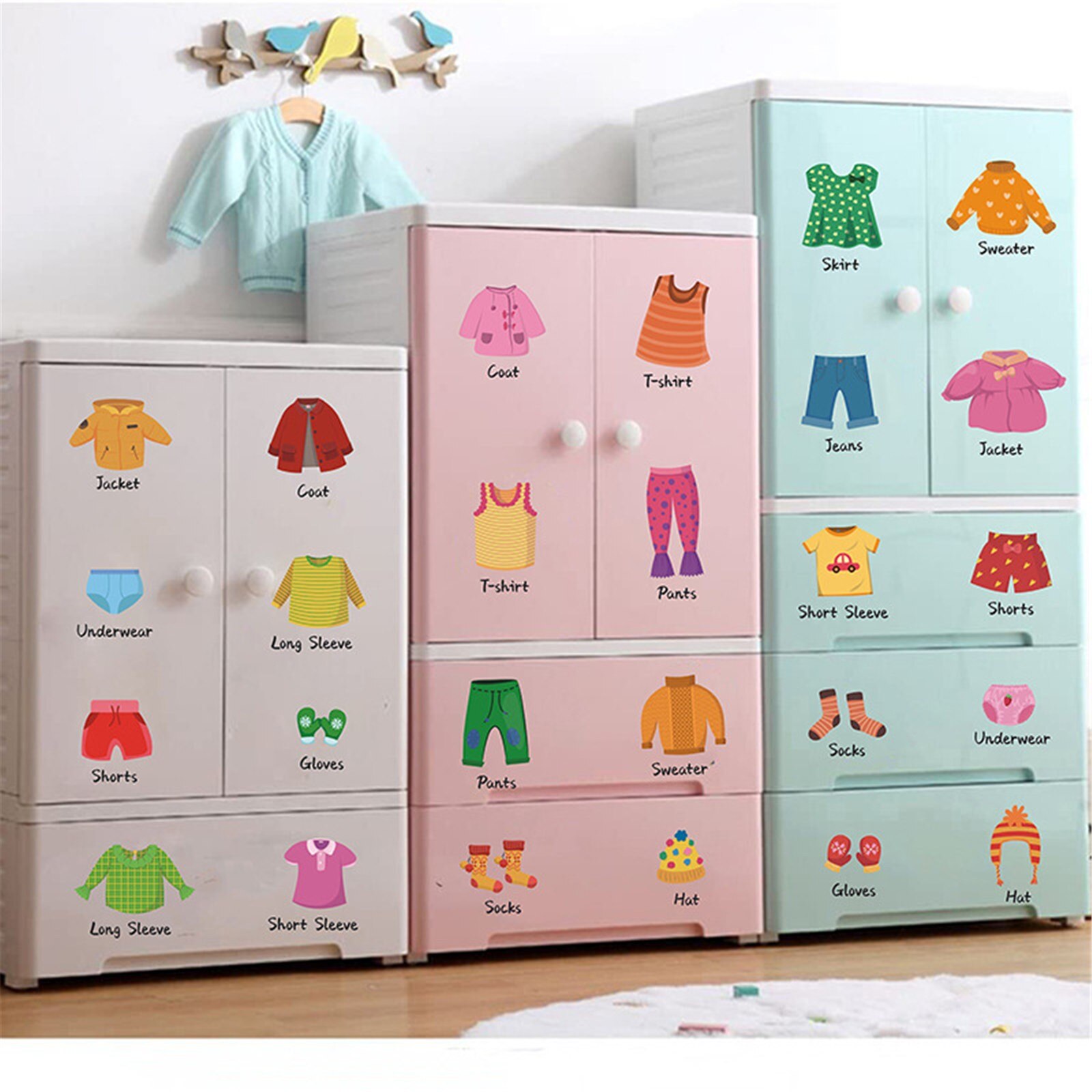 Wardrobe Stickers Clothes Classification Stickers Home Decor Stickers Closet Decor Vinyl Bedroom Closet Home Decor