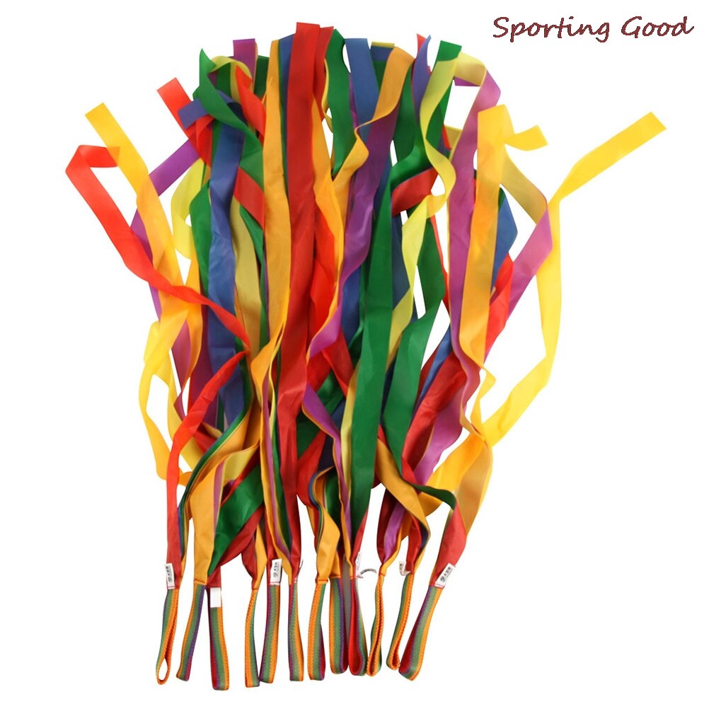 Regnbåge sport dans band barn gym rytmisk gymnastik konst gymnastiska övningar cheerleading fitness