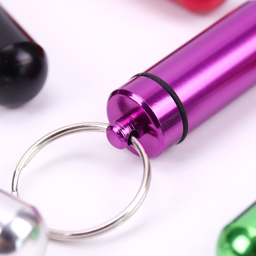 Tragbare Mini-Pillen dose wasserdichte Aluminium hüllen Tabletten Flasche Medizin Vitamin Pillen boxen Fischöl Behälter Veranstalter Lagerung