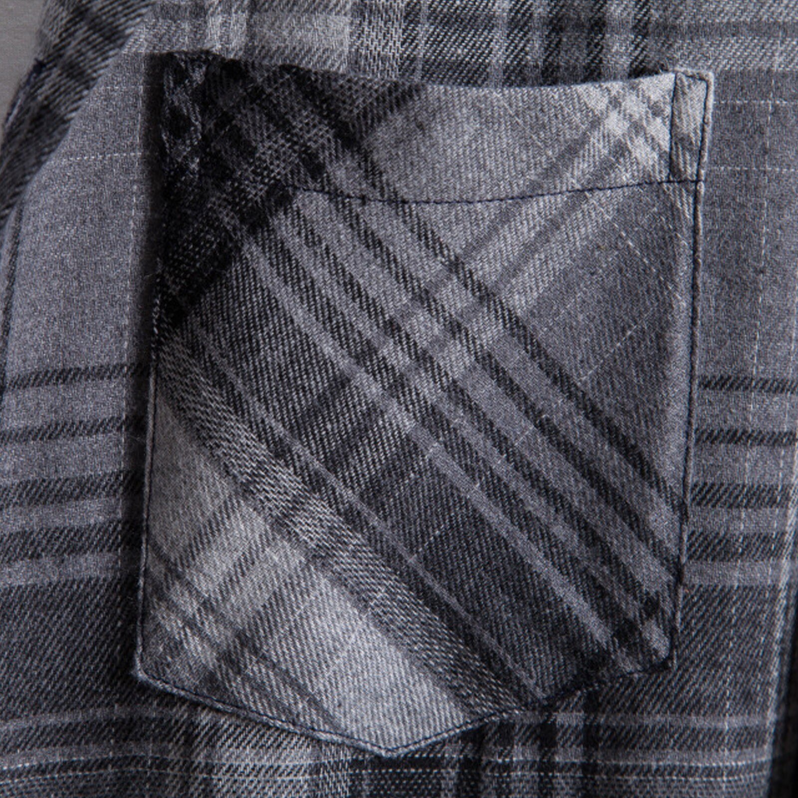 Camisa informal a cuadros para hombre, abrigo Vintage de manga larga con botones y cuello de solapa, con bolsillo, ropa de calle Retro, para otoño