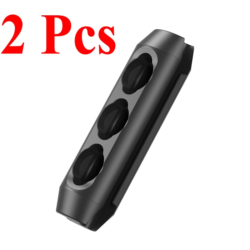 AUFU – boîtier de rangement universel pour prises de câbles magnétiques, boîtier de rangement pour embouts, connecteur Micro USB Type C, conteneur de tête en Silicone souple: 2 pieces