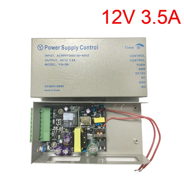 Door Access Control System Switch Power Supply DC 12V 3.5A 5A AC 90~260V for Fingerprint Access Control Machine: 12V 3.5A white