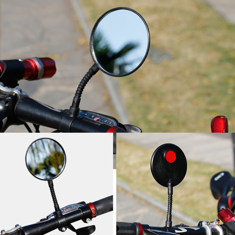 PCycling bicicleta espejo retrovisor bicicleta MTB ciclismo Amplia gama Back Reflector de mirilla ángulo ajustable manillar Mini espejos