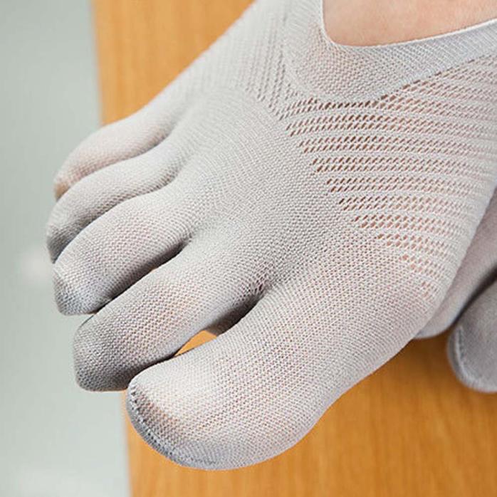 1 par respirável meias cinco toe meias chinelos invisibilidade para cor sólida meias unisex toe venda sólida malha meias socks socks socks socks