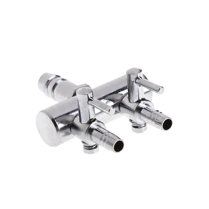 2- weg aquarium luchtverdeler klep vis tank luchtpomp stroomverdeler pomp klep kraan hendel bedieningsschakelaar klep