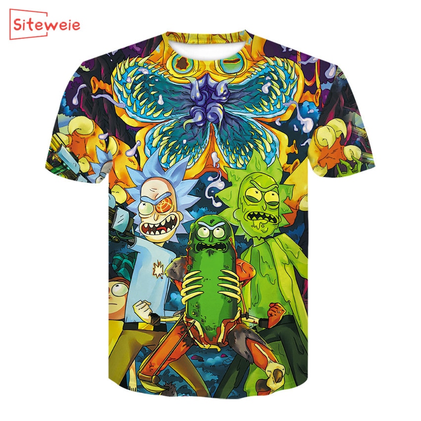 Siteweie cool t-shirt mænd sommer bomuld kortærmet 3d trykt t-shirt afslappet sjove t-shirts streetwear tees  g69