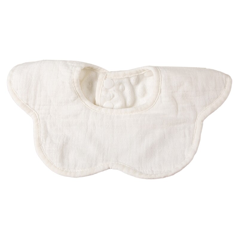 360 Graden Rotatie Burp Doek Effen Kleur Baby Bloem Feeding Bib Speeksel Handdoek: White
