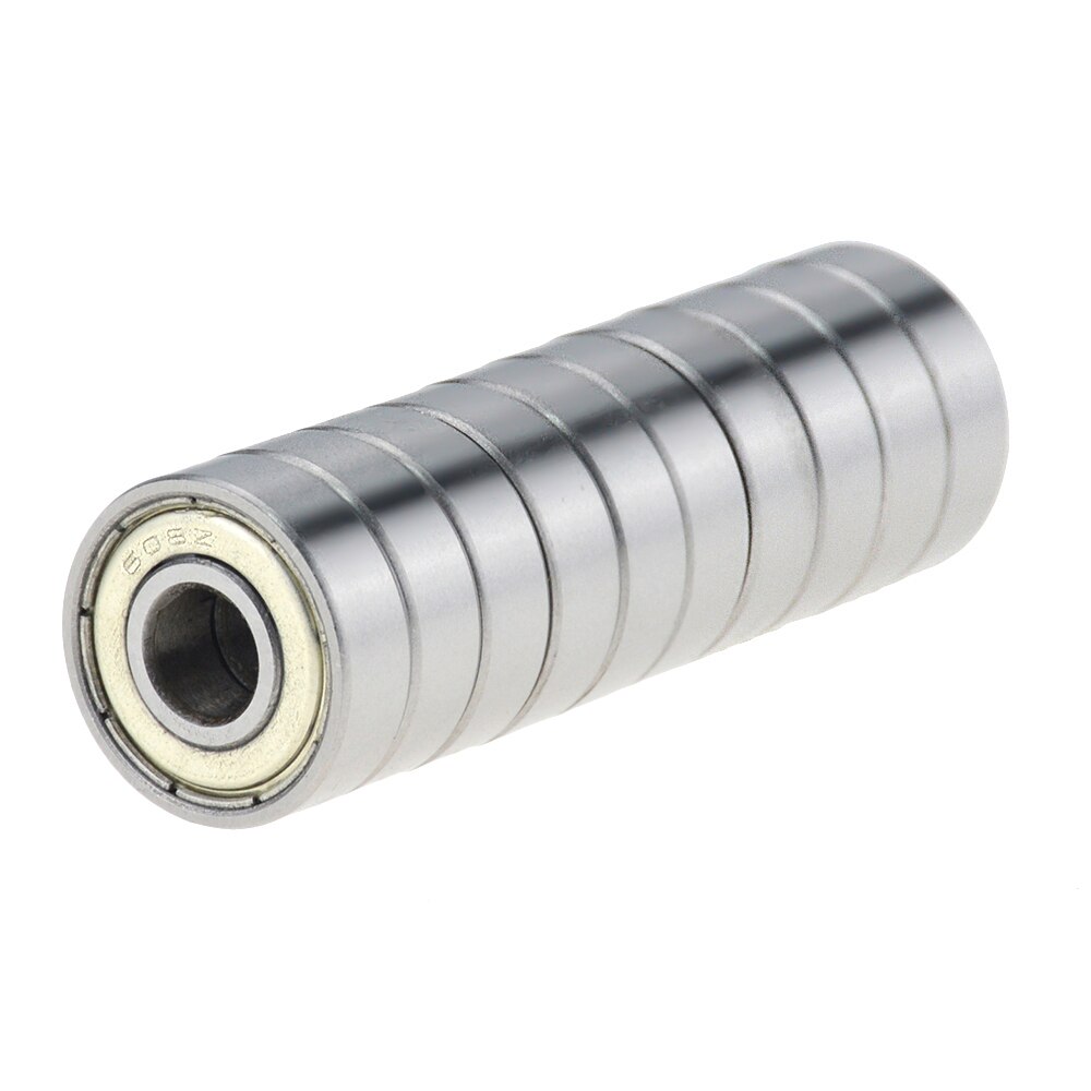 Rodamiento de bolas de ranura profunda, rodamiento en miniatura de doble blindado de acero de alto carbono, fila única 608ZZ ABEC-7, 8x22x7 8x22x7 MM, ZZ 608, 10 unids/lote