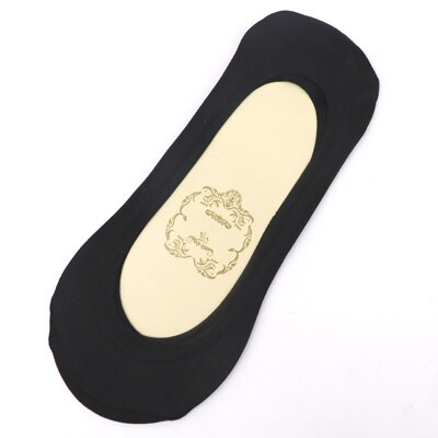 1Pair 2Pcs Lace Boat Socks For Women Summer Ultrathin Antiskid Non-slip No Show Invisible Mesh Socks Slippers Chaussettes Femme: black