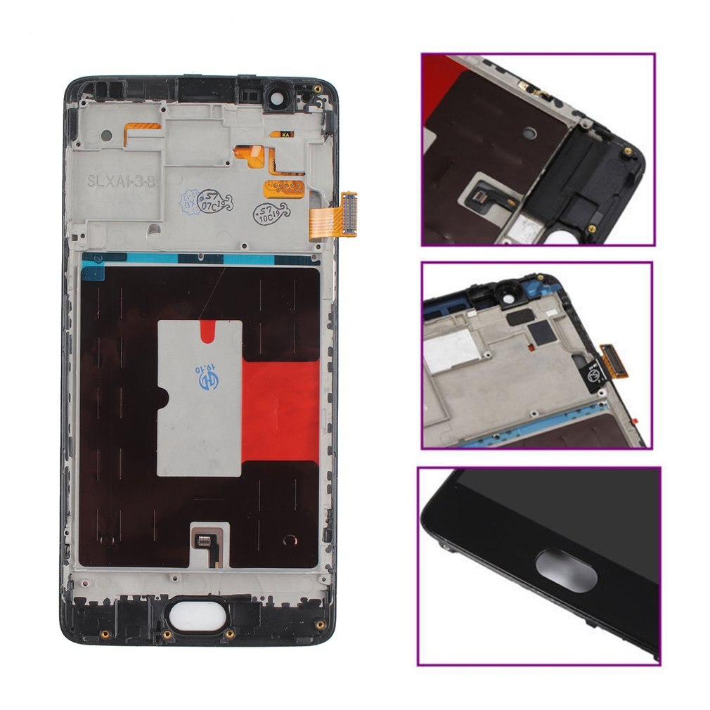 Voor Oneplus 3/3T A3000 A3003/5 A5000/Een A0001 Lcd Touch Screen Digitizer Vergadering + Frame Vervanging Screen Onderdelen