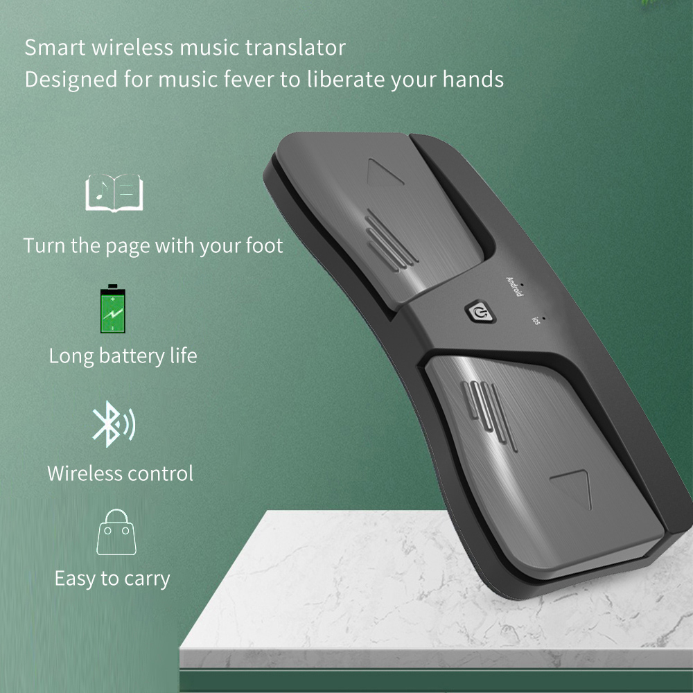 Wireless Page Turner Pedal Bluetooth Page Turner Wireless Turning Pedal Remote Foot Control Compatible With iOS/Android