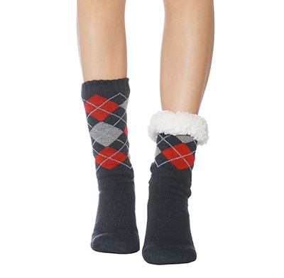 FRALOSHA Nowy4para długi piętro skarpetki męskie domu pantofel męskie zimowe ciepłe rozmyte antypoślizgowe pantofel skarpetki świąteczne: niebieski jeden para