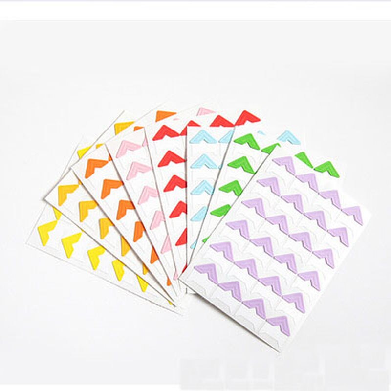 120 pcs/lot DIY Vintage Corner Photo Albums Corner Stickers Kraft Paper Album Frame Decor Scrapbooking Decoration 5 Sheets