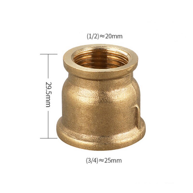 Brass Pipe Fitting Copper Hose Hex Coupling Coupler Fast Connetor Female Thread 1/8&quot; 1/4&quot; 3/8&quot; 1/2&quot; 3/4&quot; BSP For Water Fuel Gas: 04-06