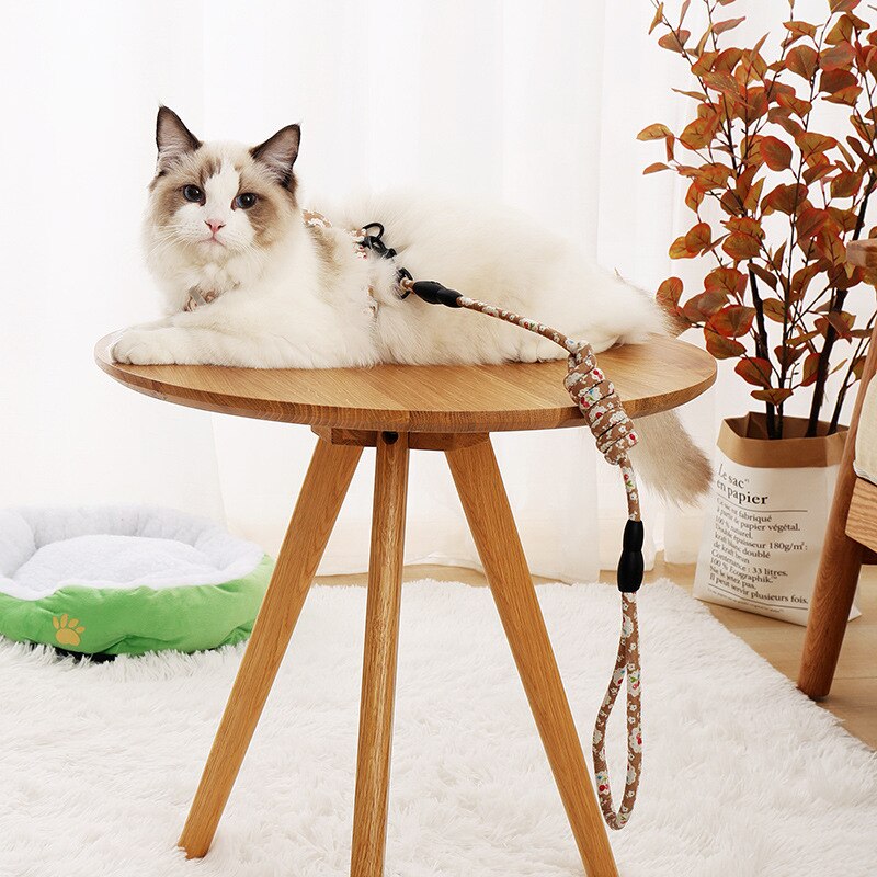 Japanese style cat harness traction rope chest harness for walking cat rope gatos chain cat accessories arnes gato kitten collar