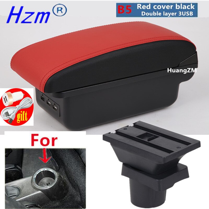 For MINI Cooper R50 R52 R53 R56 R57 R58 F55 F56 F57 Countryman R60 F60 Armrest box car accessories styling: B5 black border 3USB