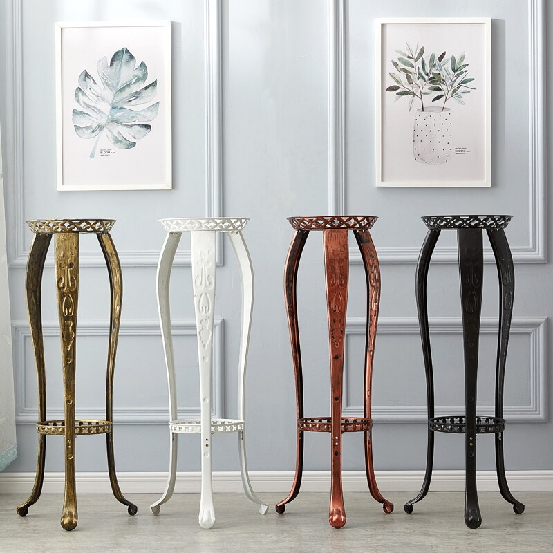 Flower rack rack home office living room balcony green dill wrought iron flower stand floor European bonsai flower stand