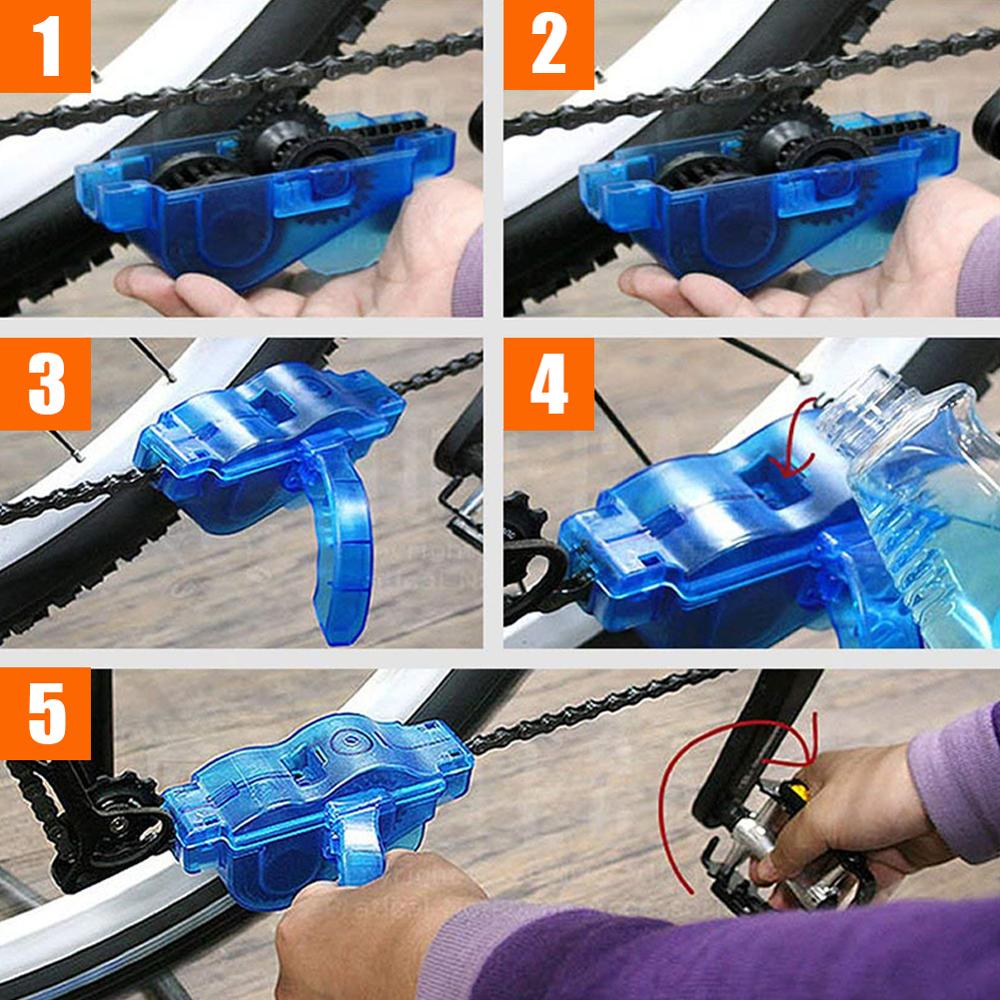 Bike Chain Cleaner Bicycle Cleaning Tool Kit Bicycle Tire Brush Brake Disc Cleaner Mtb Washing Set