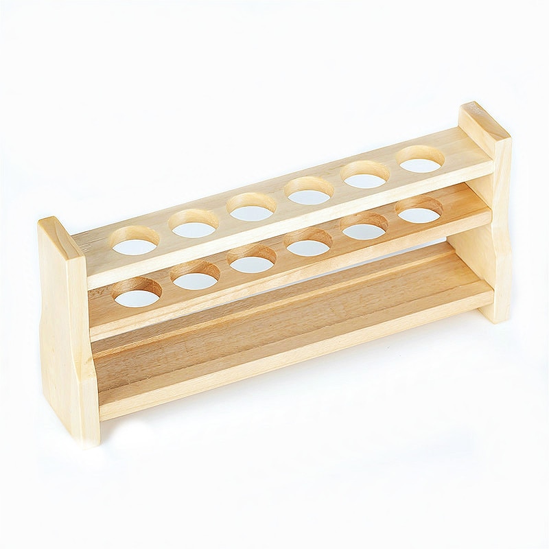 Wooden Rack For Colorimetric Tube Wooden Test Tube Holder Wood Stand Up To 6 Tubes 50ml Diameter 28 mm Laboratory Supplies