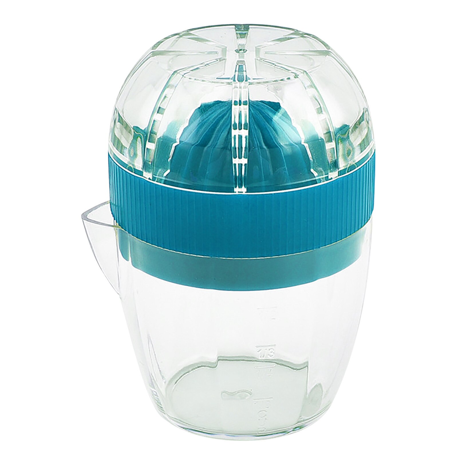 2 in 1 Squeezer Mini Fruit Juice Cup Cooking Tool Household Manual Juicer with Funnel Orange Lemon Juice Squeeze Tool: Blue 