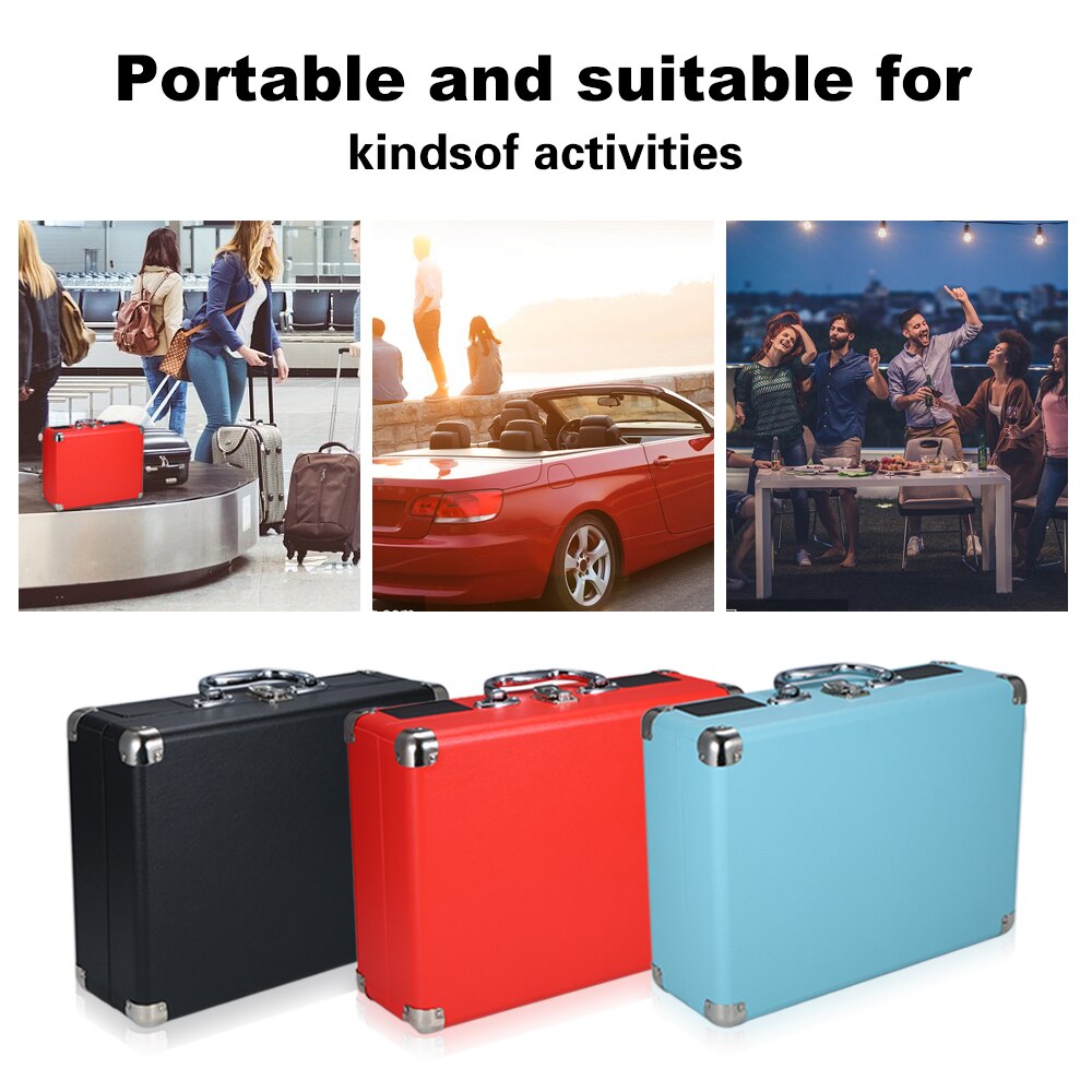 33/45/78 RPM bluetooth Portable Suitcase Turntable Vinyl LP Record Phone Player 3-Speed Aux-in Line-out 100-240V