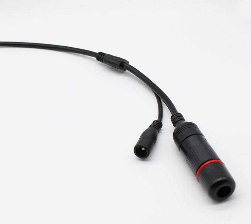 CCTV IP network Camera PCB Module video power cable, 60cm long,RJ45 female & DC male connectors with Terminals