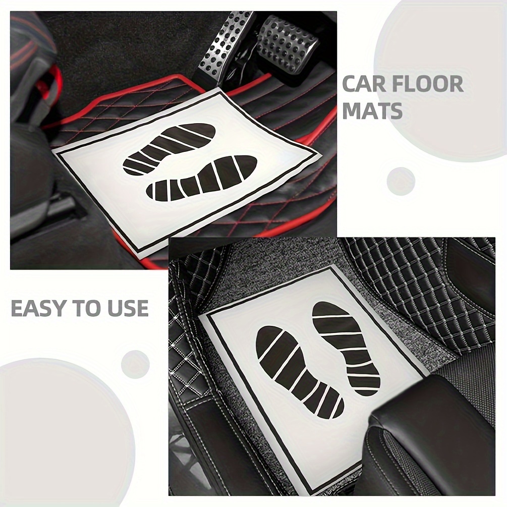 Tapis de sol de voiture en papier de poulet, couvertures de protection de véhicule blanches pour les détails et le service, auto temporaire universel, paquet de 20