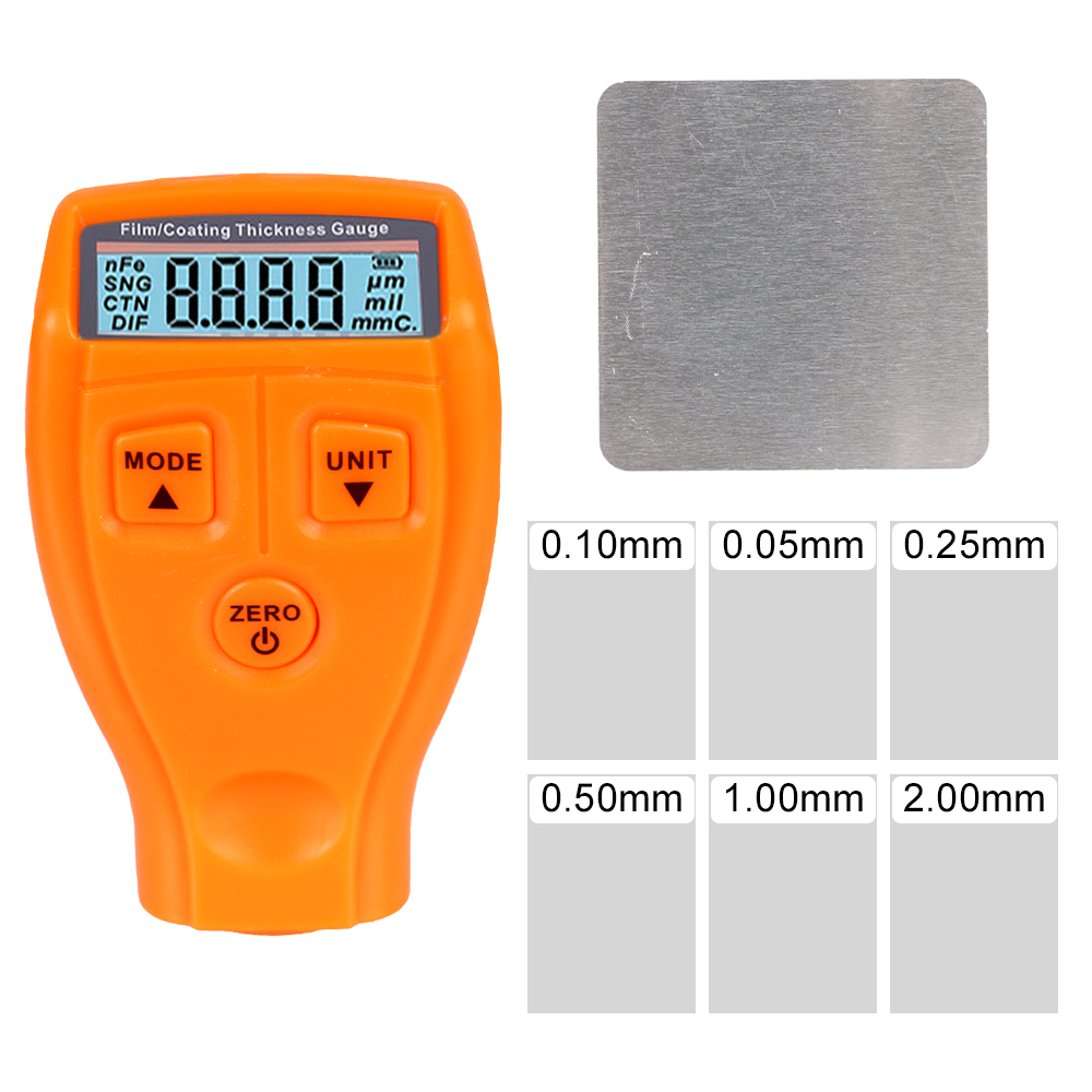 Automotive Test Tool Car Paint Thickness Tester Auto Film Coating Thickness Gauge Meter Coating Tester Meter Manual Paint Tool: Orange