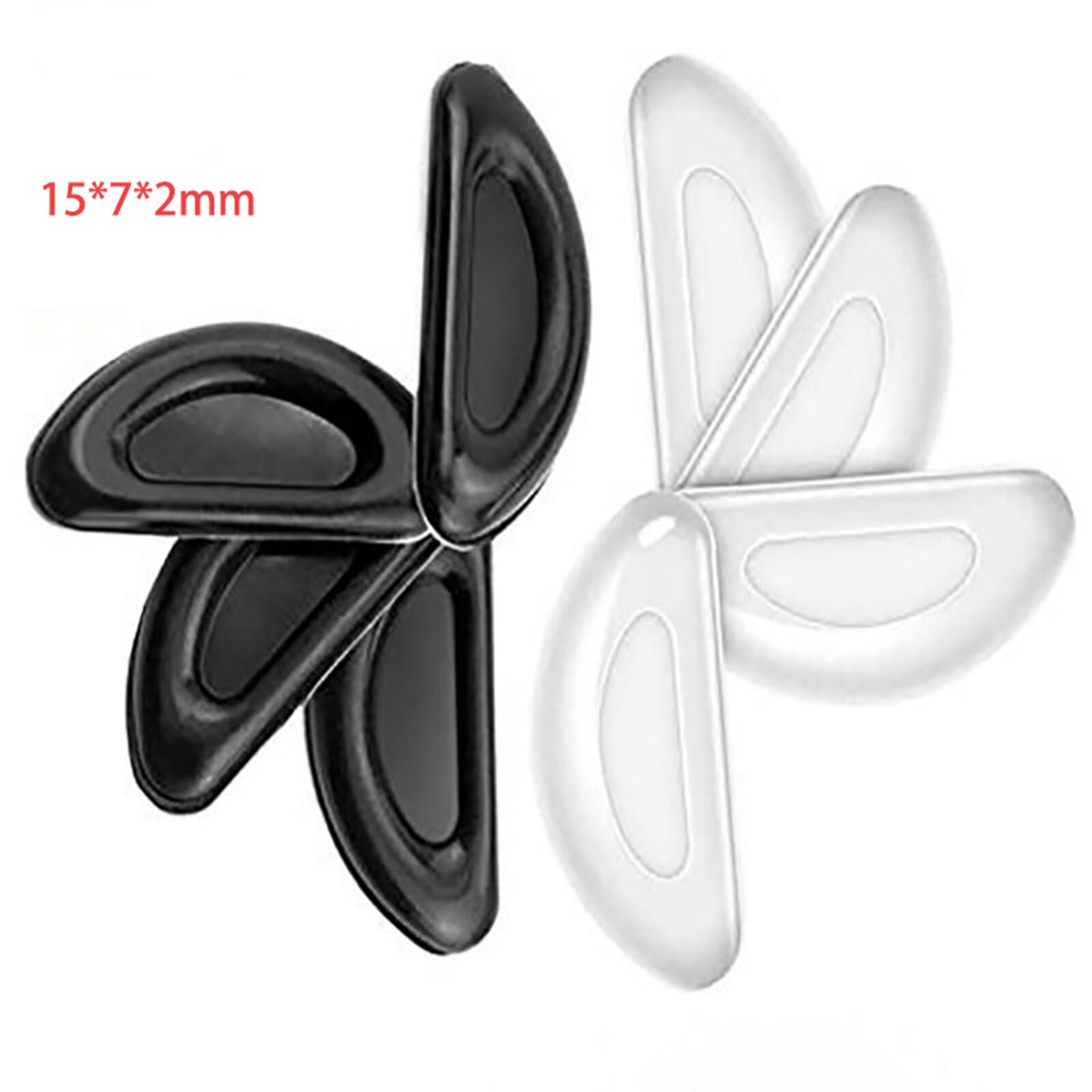 1 Paar Silicone Lijm Bril Neus Pads D Shape Anti-Slip Comfortabele Neus Beschermende Pad Voor Brillen Zonnebril