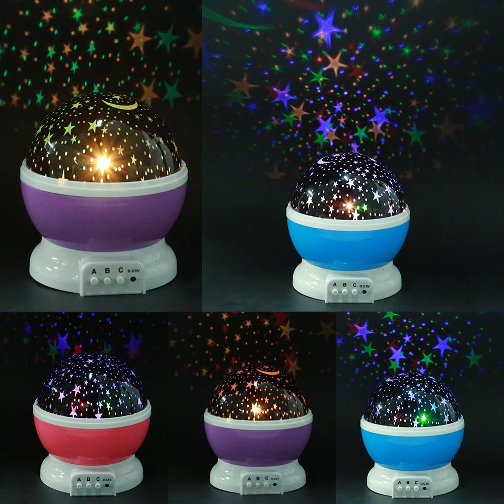 Vktech Roterende Projector Starry Night Lamp Projectie Led Night Lights Star Master Projectielamp Galaxy Projector Kid 'S