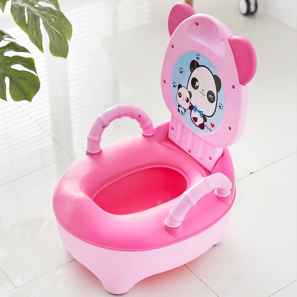 Baby Topf freundlicher Karikatur Panda Wc Trainer freundlicher Ausbildung Töpfchen Wc Sitz Tragbare Reise Urinal Komfortable Rückenlehne Töpfe