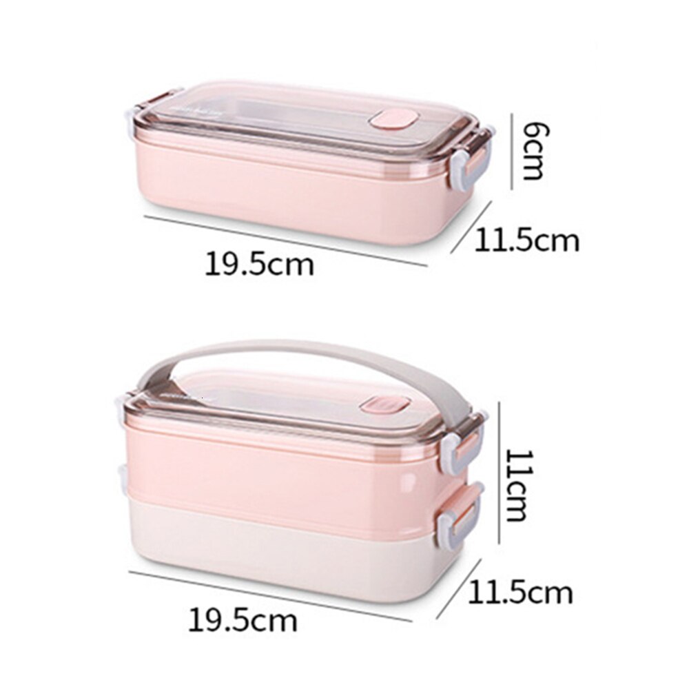 Portable Stainless Steel Lunch Storage Snack Tiffin Box Lunchbox Bag Bento Boxes Dinner Food Container Microwave For Kids Adults