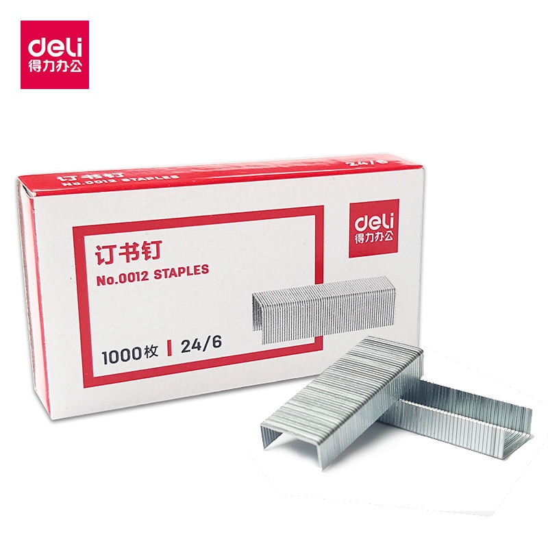 1 caja de grapas para oficina, de plata metálica, 24/6 grapas para papelería, suministros de encuadernación, grapas normales, Tapetool de Metal