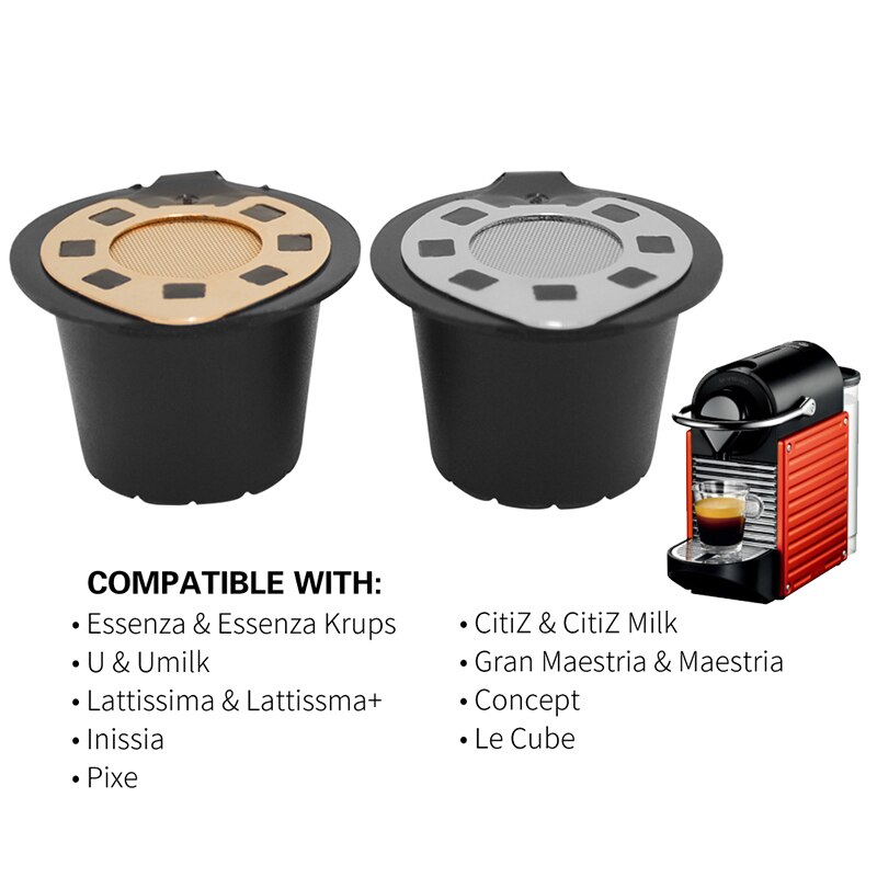 Hervulbare, herbruikbare koffiecups voor nescafe dolce gusto machine