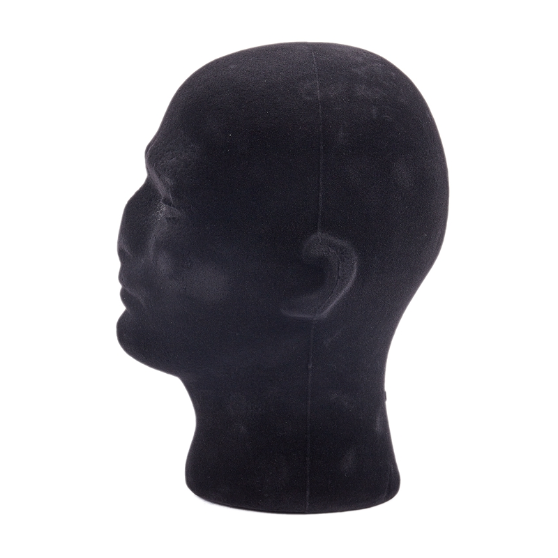 Male Styrofoam Foam Mannequin Manikin Head Model Wigs Glasses Cap Display Stand Black