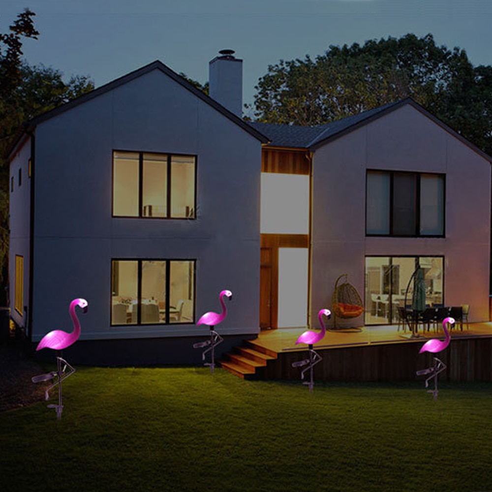 Flamingo led aurinkovalo pylväs valot aurinkoenergialla ulkona led polku nurmikko piha patio puutarha lamput polku valot koriste